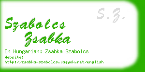 szabolcs zsabka business card